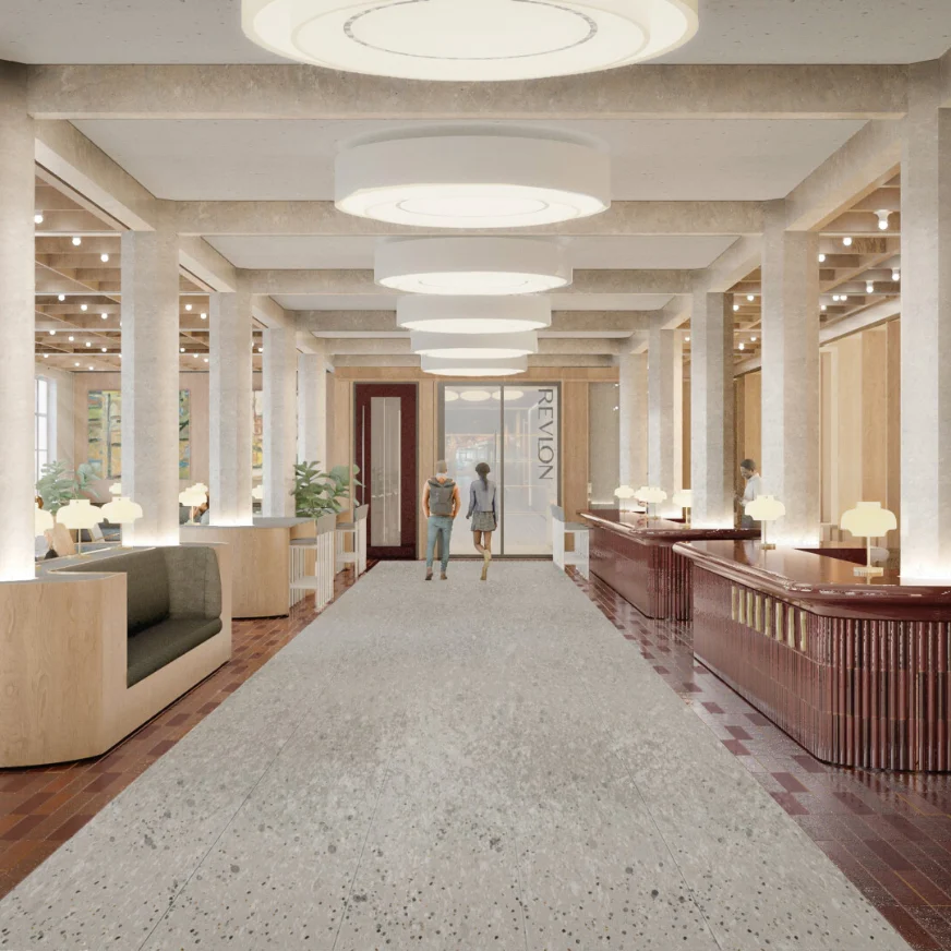 Reception lobby at Greater London House