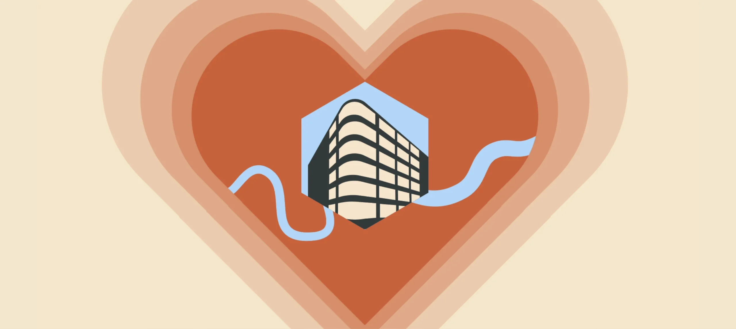 Illustration of Shropshire House inside a heart