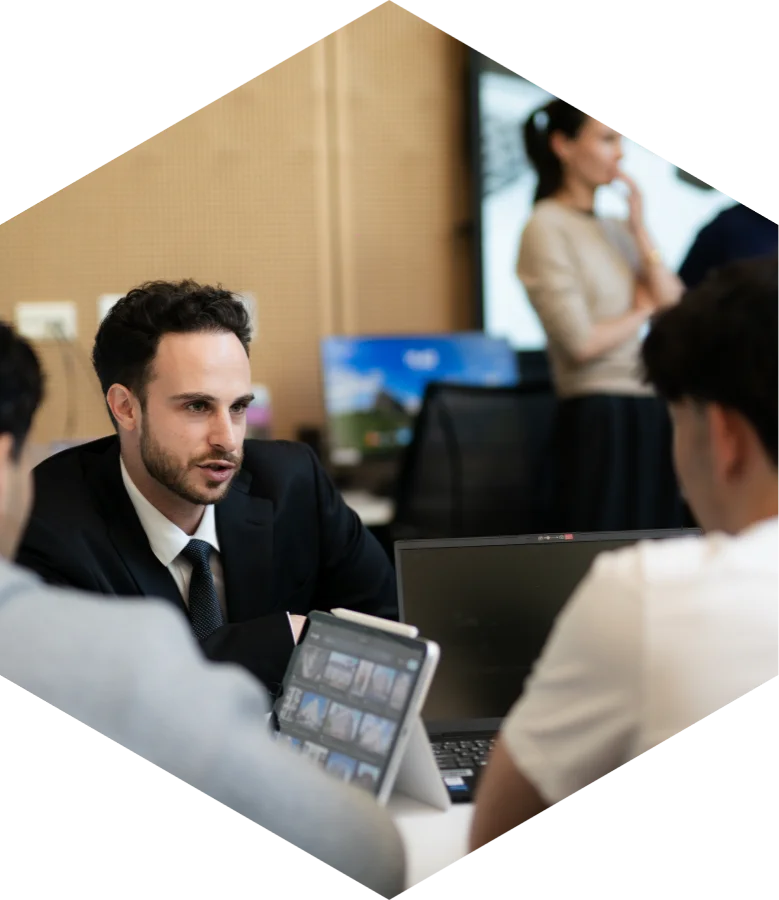 Young professionals working together in a Lazari office